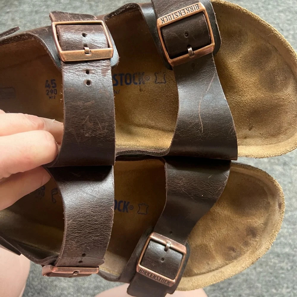 Birkenstock Brown Three-Strap Adjustable Leather Sandal - Picture 2 of 7